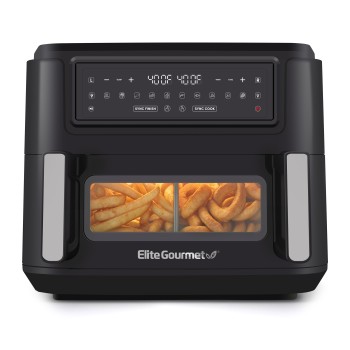 Elite Gourmet 11qt Dual Zone Air Fryer Oven